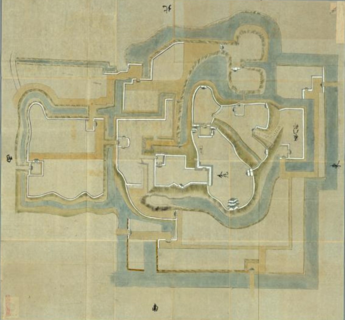 奥州磐城之城図（『日本古城絵図　東山道之部』国立国会図書館デジタルコレクション）の画像。